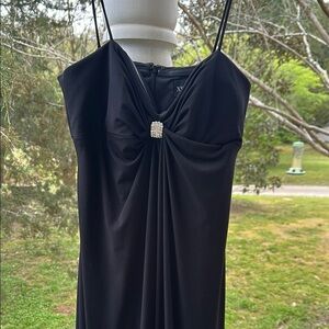Xscape Black Spaghetti Strap Maxi Dress